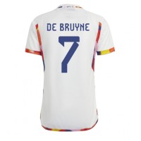 Camisa de Futebol Bélgica Kevin De Bruyne #7 Equipamento Secundário Mundo 2022 Manga Curta